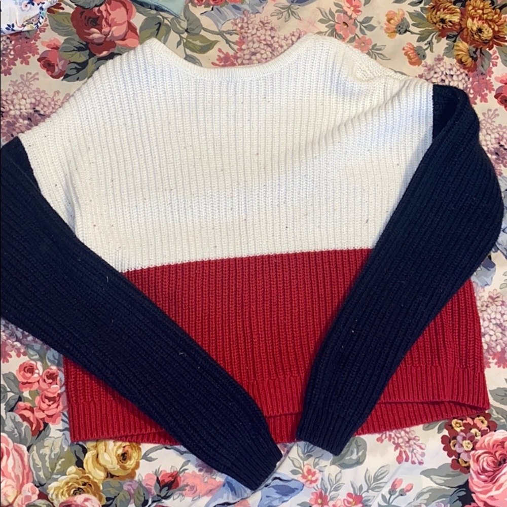 Red, white and Blue sweater